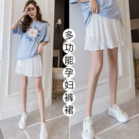 Bà bầu quần short mùa hè thời trang Quần bà bầu đáy quần mùa hè mỏng phần an toàn quần chống voan nhẹ váy - Phụ nữ mang thai quần / quần bụng đầm bầu đẹp