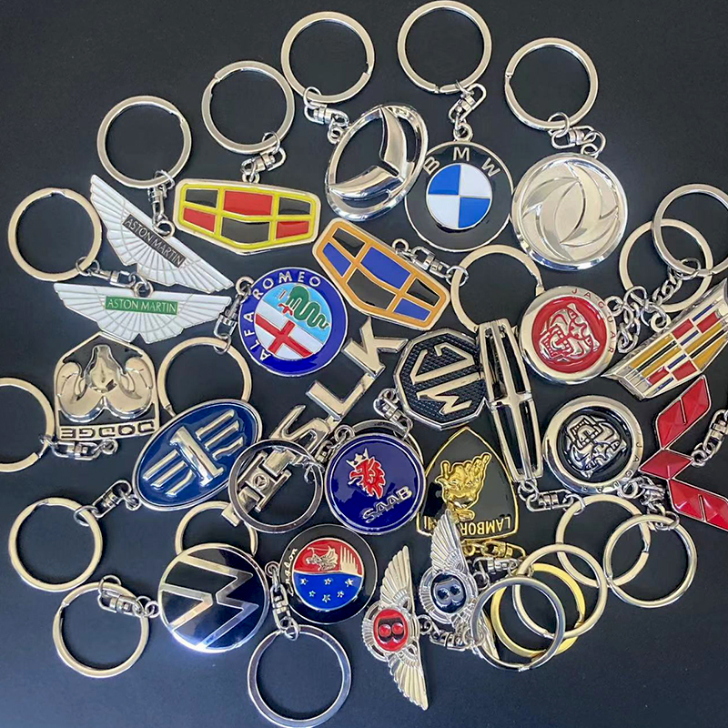 Metal Car Logo Keychain, Foreign Trade Car Key Chain Accessory, High-End Sedan 4S Store Gift, in Stock