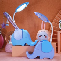 Держатель для ручек, синяя настольная лампа