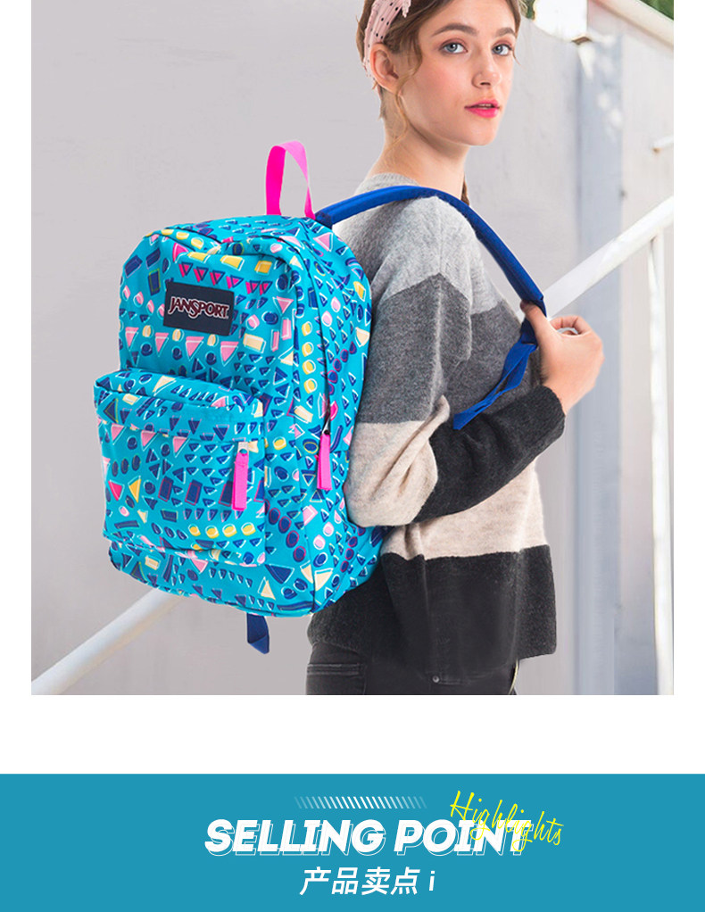 JanSport 杰斯伯 个性印花双肩背包 图6