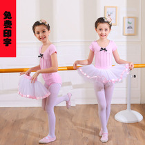 Children's Ballet Skirt Pink Dance Test Grade Training Dress Split Girl Skirt Yarn Fall Winter Crotch Test Grade Chinese Dance
