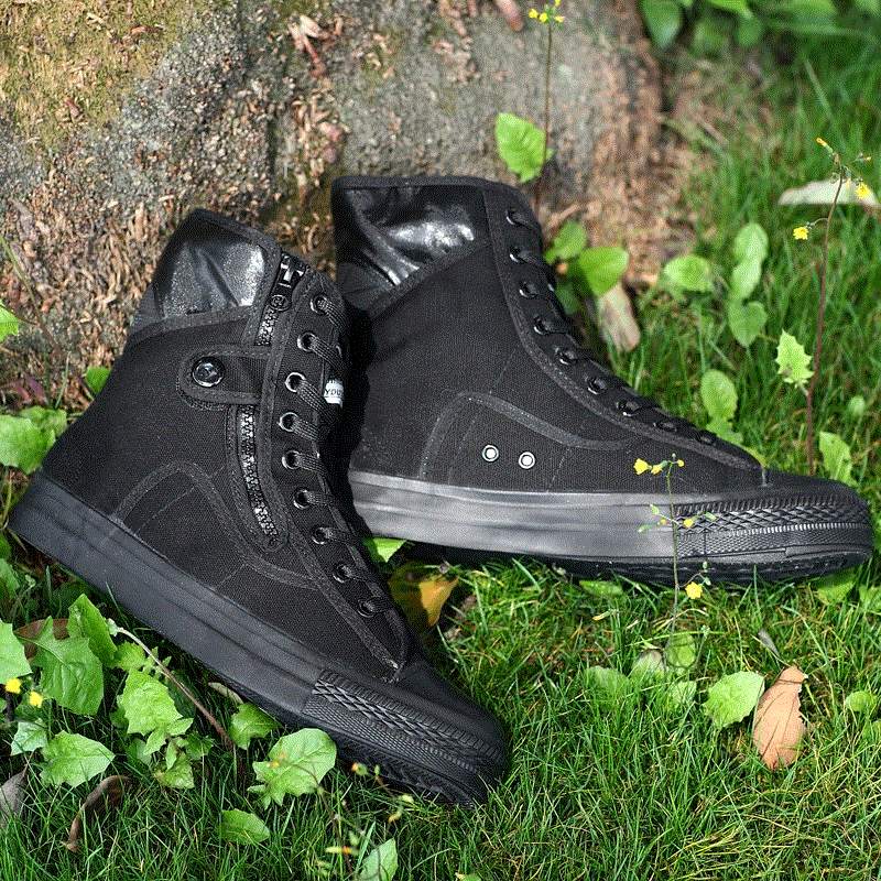 Boots militaires en toile - dérapage - Ref 1400286 Image 5