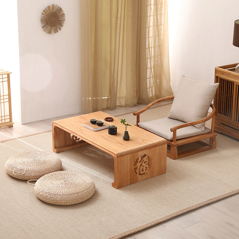 Customizable and room table a few Japanese-style tea table tatami tea table pure solid wood bay window small table balcony low table Kang table
