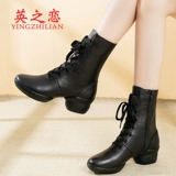 英之恋 Туфли, обувь, танцующие ботинки, 2023, осенние, тренд сезона, из натуральной кожи, мягкая подошва