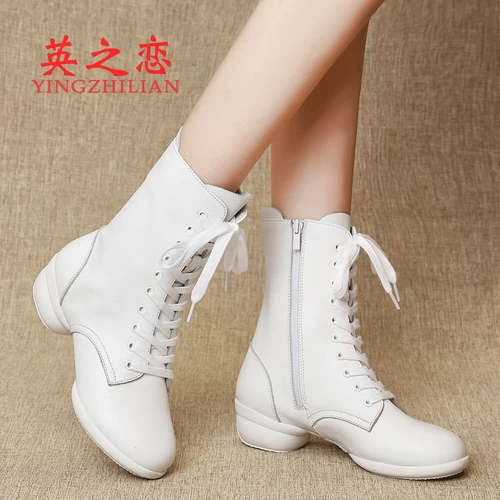 英之恋 Танцующая обувь, сапоги, туфли, ботинки, из натуральной кожи, мягкая подошва