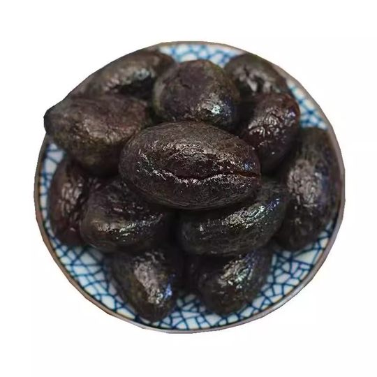 Especialidad de Guangdong, aceitunas negras planas, suaves, glutinosas, dulces, frutos secos, snacks de té, frutas encurtidas, sabor auténtico y sabor antiguo.