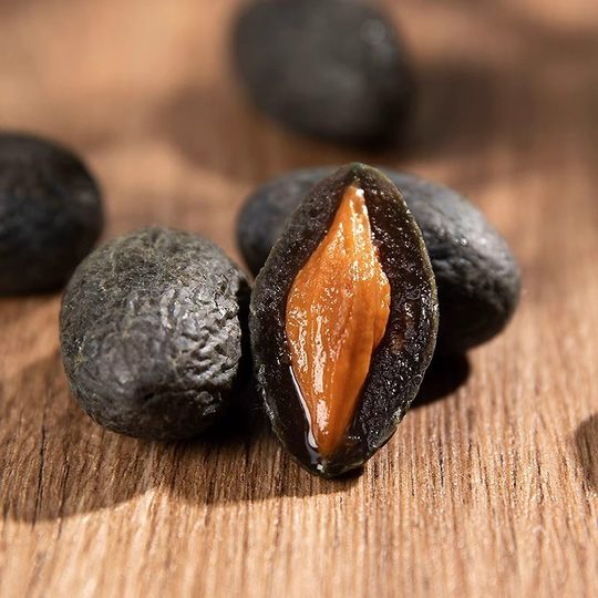 Especialidad de Guangdong, aceitunas negras planas, suaves, glutinosas, dulces, frutos secos, snacks de té, frutas encurtidas, sabor auténtico y sabor antiguo.