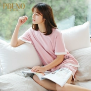 Pabangu 2018 mới đồ ngủ mùa hè ladies mát cotton ngắn tay Hàn Quốc dịch vụ nhà giản dị phù hợp với đơn giản