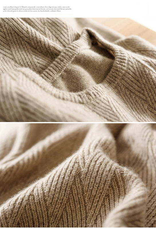 Mùa đông 2018 áo len cashmere mới nam áo len cổ tròn phiên bản Hàn Quốc của kinh doanh lỏng lẻo áo len dệt kim chạm đáy