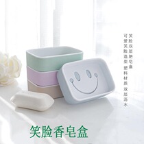 Soap box drain color plastic cartoon soap box with water tray free of installation