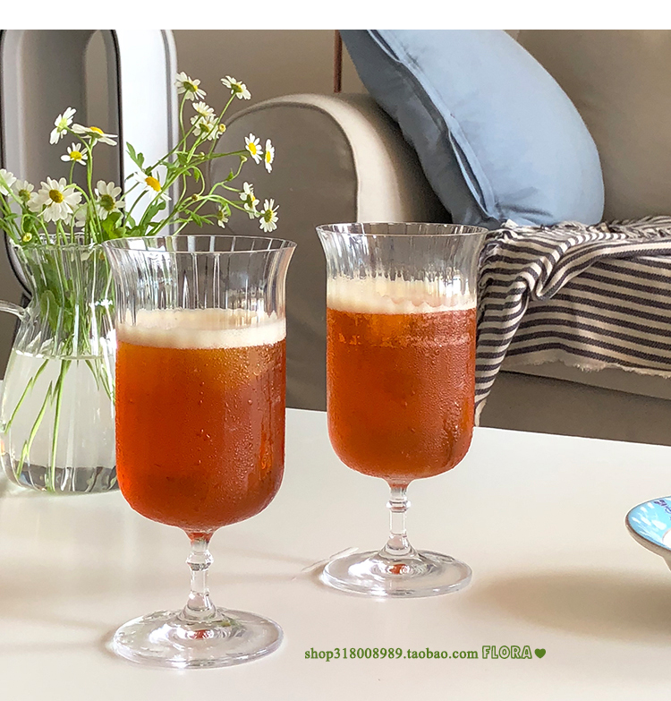 Lost blue retro goblet crystal glass wine wine glass champagne glass cocktail glass