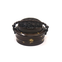 Su Gong creative pure copper red copper incense burner pan incense burner hand stove home incense ceremony tea ceremony dedicated to Buddha incense