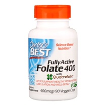 Doctors Best fully activated MTHF folate 5 methyl tetrahydroactivated folic acid 400mcg 90 capsules