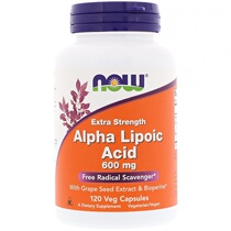 Now Foods alpha lipoic acid 600 mg 120 grain vegan capsules