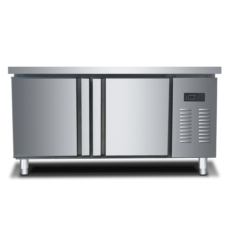 Refrigerator workbench water bar freezer commercial refrigerator freezer fresh-keeping flat cold operation table milk tea shop equipment