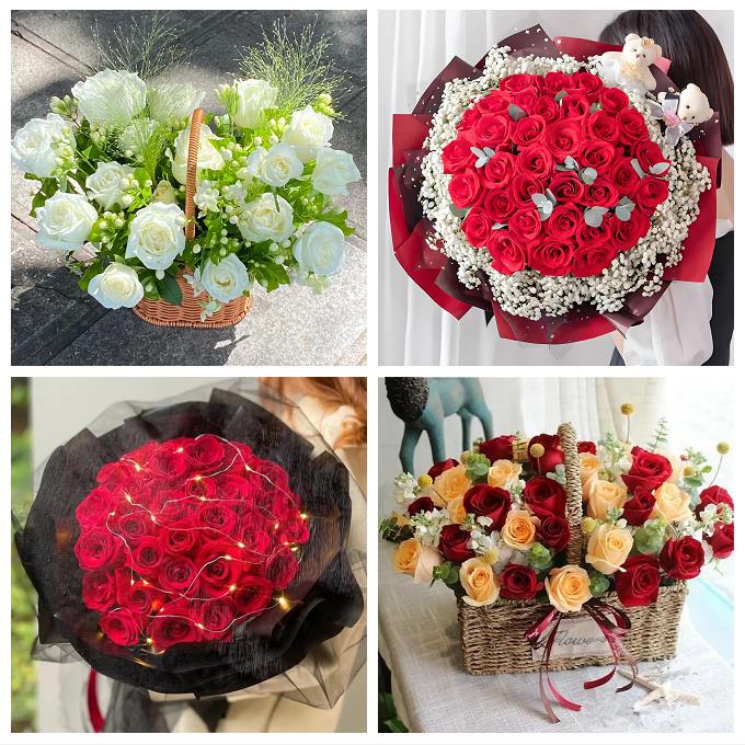 Flower Shop in Wuzhishan City, Hainan, Delivers Red Roses to Girlfriends on Valentine's Day Within the Same City in Qionghai City, Danzhou, Wenchang City