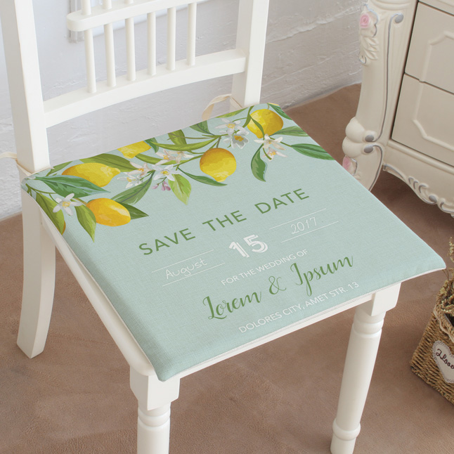 Mùa hè chanh bông và vải lanh thoáng khí đệm đệm ghế sofa đệm chống trượt bọt biển ăn ghế đệm đệm cho ghế gỗ