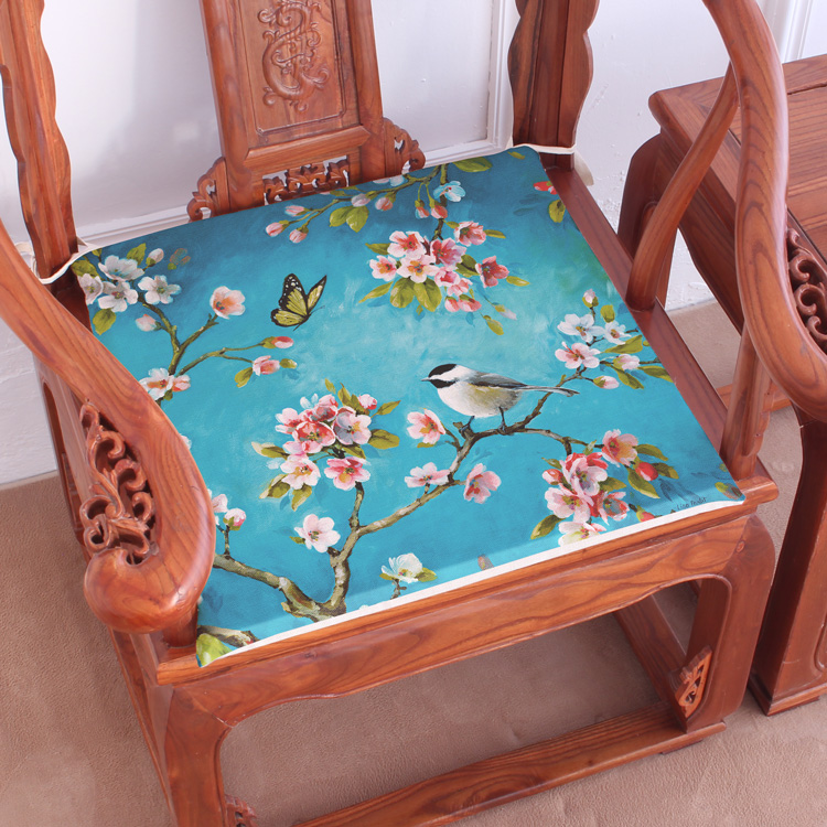 Hoa mai mới kiểu đệm Trung Quốc đệm sofa gỗ gụ cổ điển Ghế ăn đệm đệm đệm phong cách Trung Quốc đệm ghế gỗ phòng khách