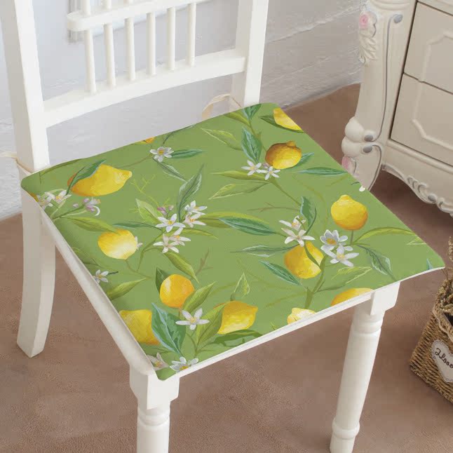 Mùa hè chanh bông và vải lanh thoáng khí đệm đệm ghế sofa đệm chống trượt bọt biển ăn ghế đệm đệm cho ghế gỗ