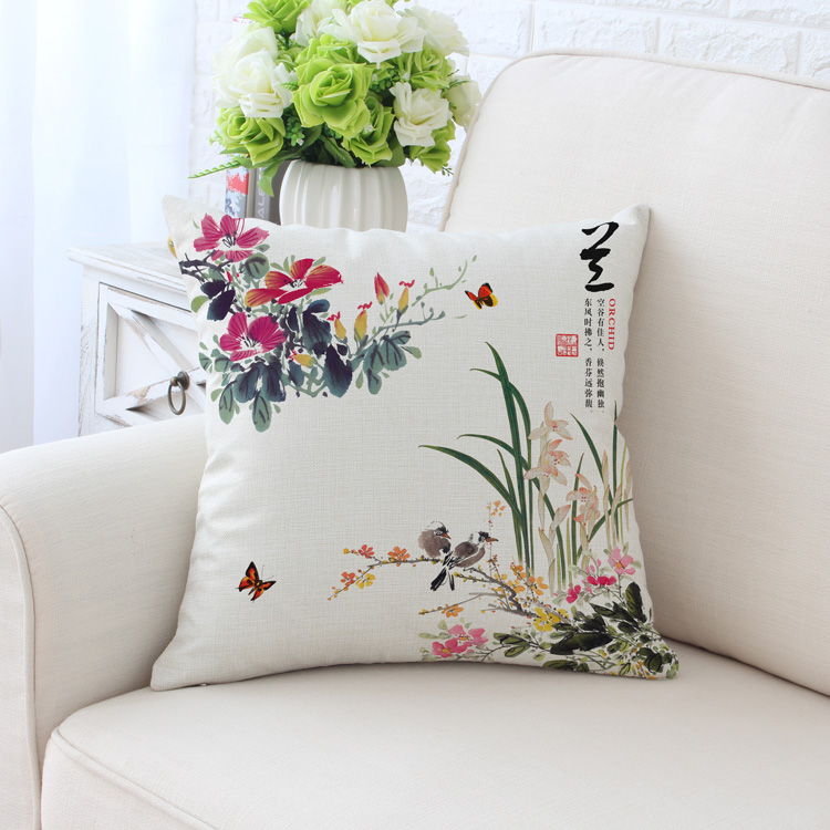 Mei Lan Zhu Ju Phong cách Trung Quốc cổ điển sáng tạo quà tặng bông sofa gối đệm đệm Bay cửa sổ gối gối kê lưng
