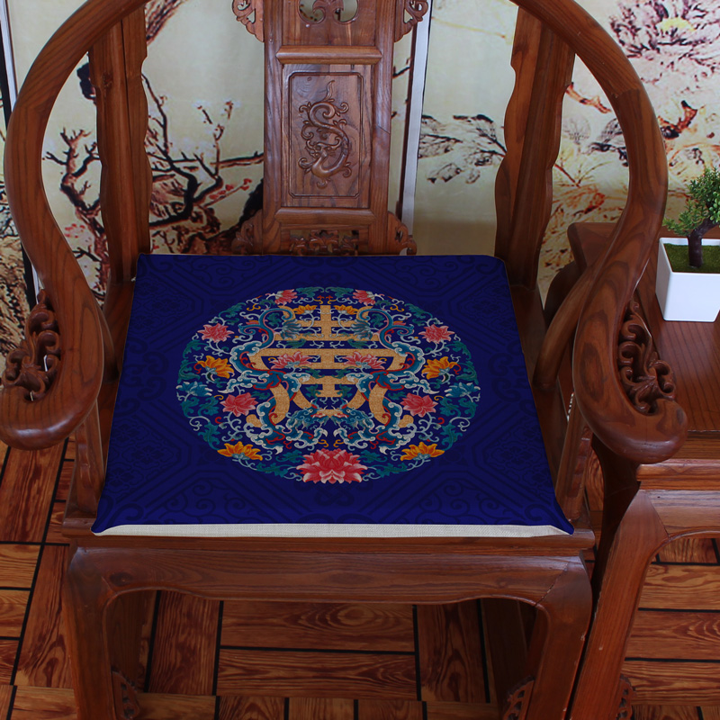 Trung Quốc cổ điển nhà Thanh mẫu mới Trung Quốc đệm cổ điển gỗ gụ sofa đệm pad ăn ghế pad dày tùy chỉnh tấm trải ghế sofa