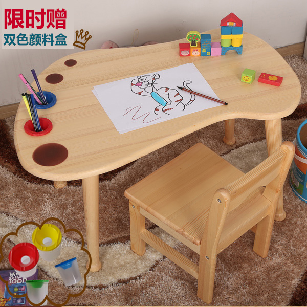 wooden baby table