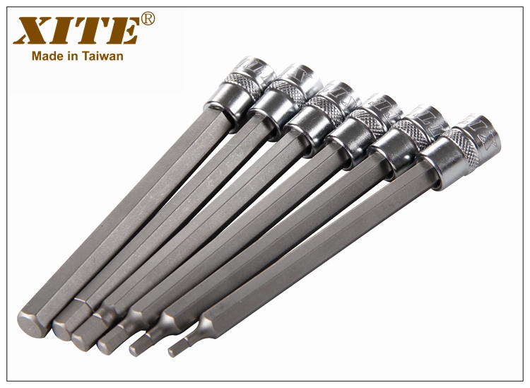 Taiwan XITE Extended Inner Hex Socket Lengthened Inner HexagonAl Screw Sleeve 1 4 100MM Starter Head