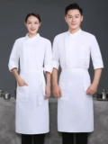 Шеф -повара отеля Рабочая одежда осенью и зимой, семиточные рукавы мужчины и женщины высокий