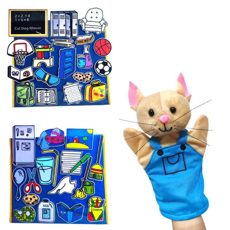 If You Give Mice Cookies & if You Take Mice to School Hand Puppet Picture Book Teaching Aids