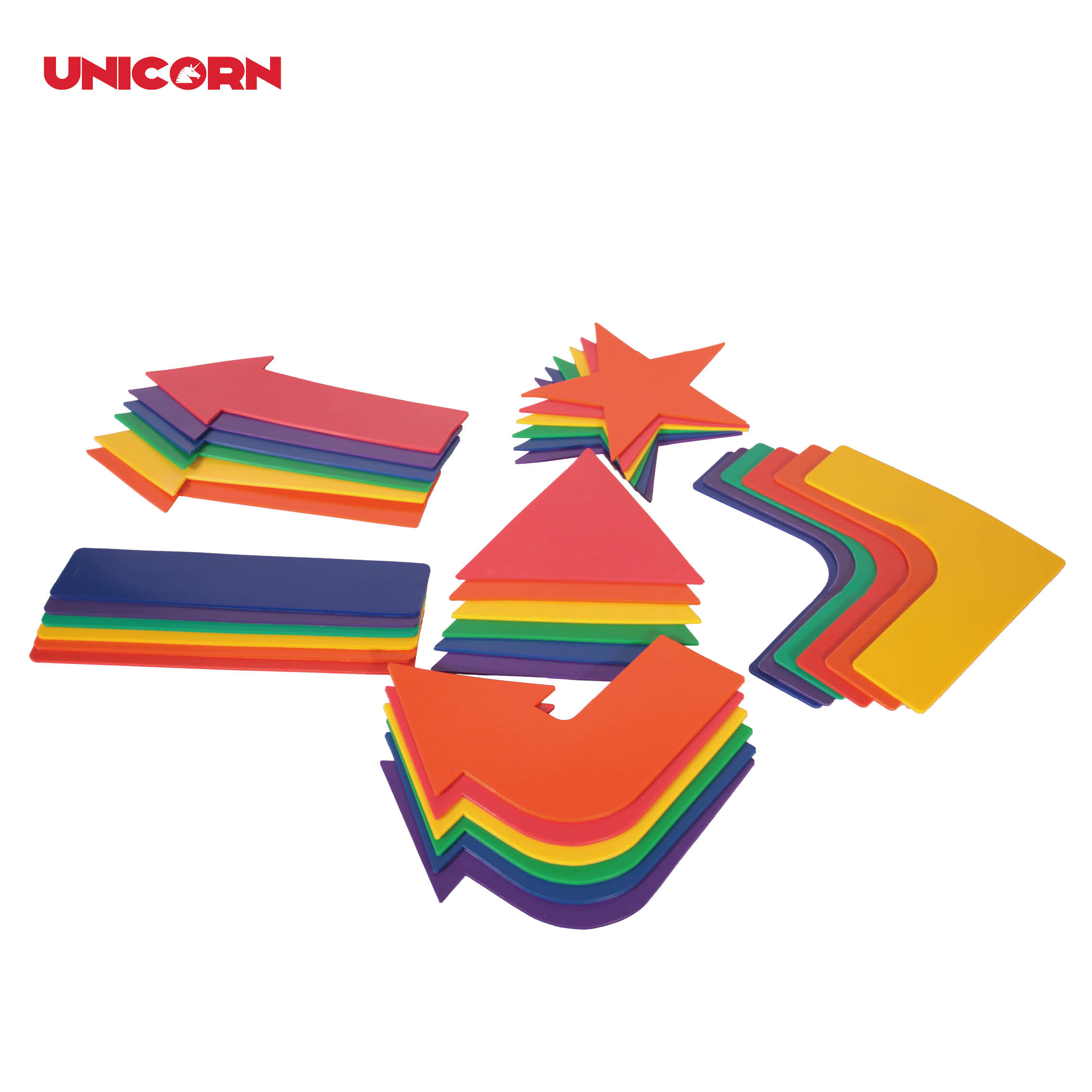Unicorn Sports Taiwan imports thicken 3mm Rainbow Set Shape Arrow Pointing to the landmark mat