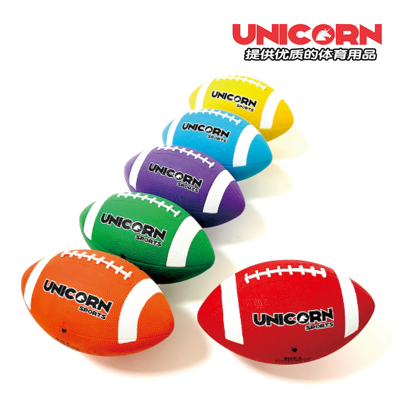 アメリカンフットボールのレインボー6色ゴム製フットボール、サイズ3/6/9、子供、ティーンエイジャー、大人向け、屋内および屋外での使用に最適