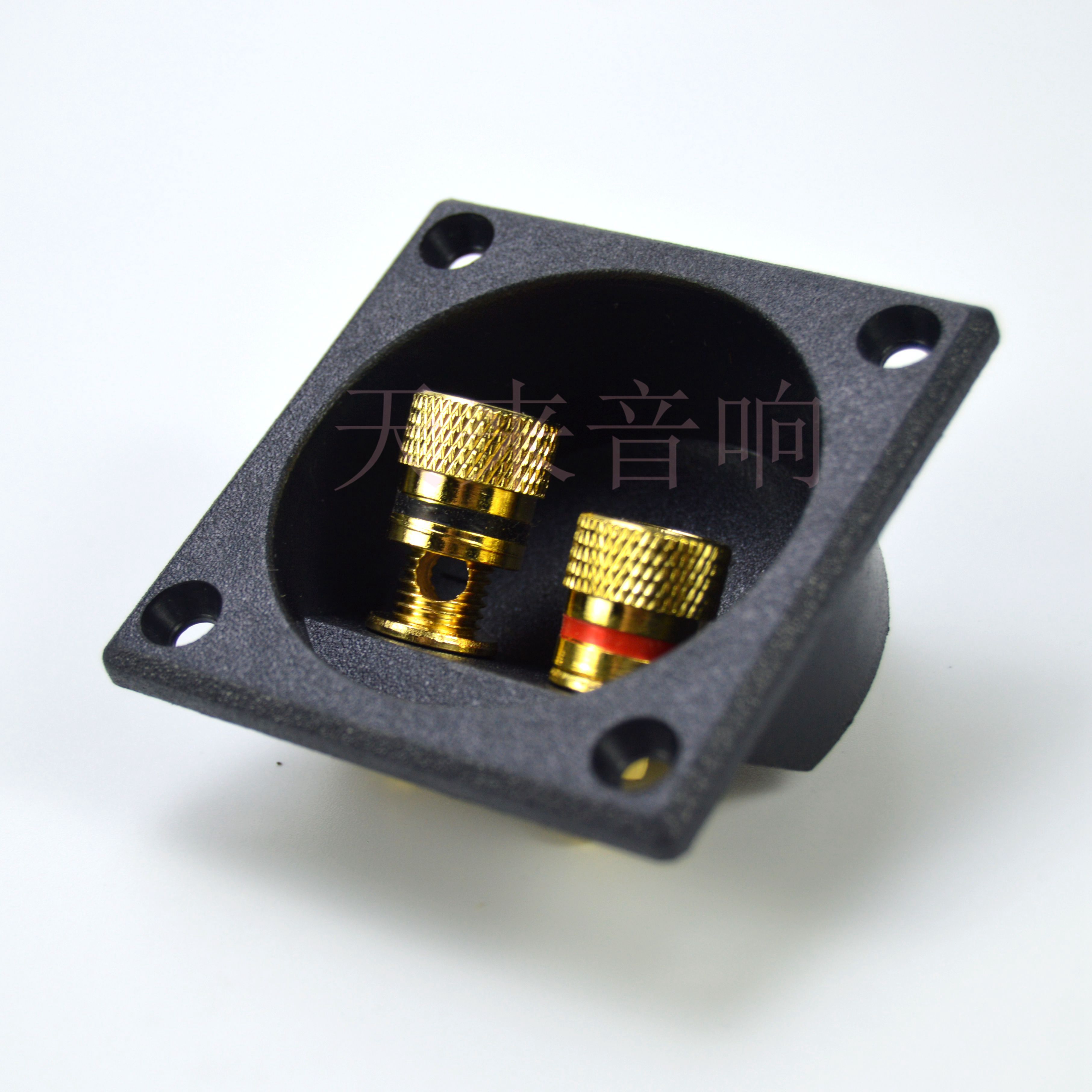 2-position speaker junction box Pure copper gold-plated terminal column drilling diameter 50 sound terminal blocks