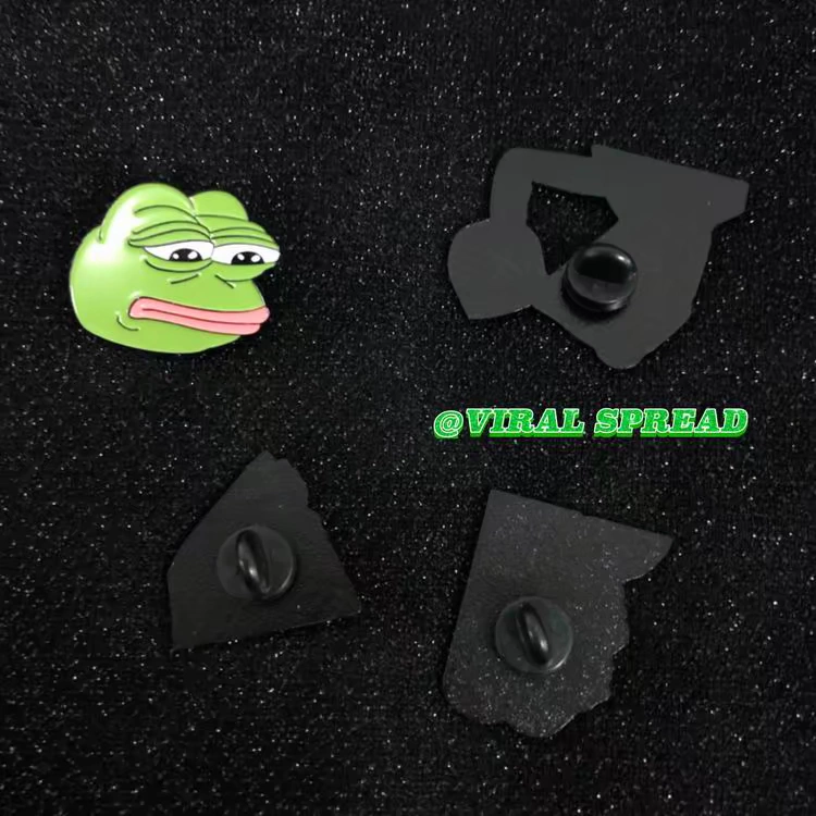 VIRAL SPREAD sadfrog biến dạng tang ếch ếch trâm vui Comit trâm bốn - Trâm cài hoa cài áo