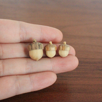 Acorn Acorn Pine Cone Stitching Colorblock Solid Wood Boxwood Pendant DIY Accessories Keychain Sweater Chain Bracelet