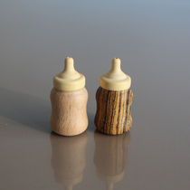 Solid wood bottle can be opened ornaments pendant key chain sweater chain creative gift portable essential oil bottle diffuser wood