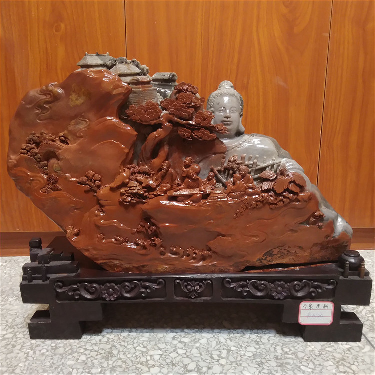 Natural Shoushan Stone Pendulum Pieces Alpine Town Mansion Home Crafts Gift Swing Accessories Collection Gift Original Stone Hand Walrus Renew