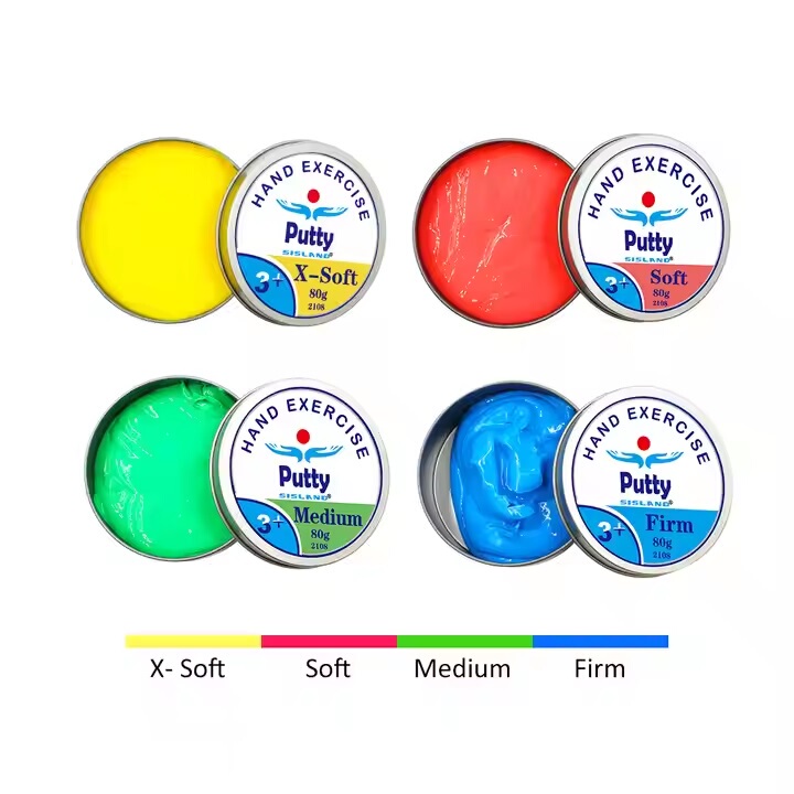 Putty with Four Resistance Levels Available, Rehabilitation Training Mud, Training Gel, Finger and Elbow Stress Relief Grip Gel, Non-Drying Gel