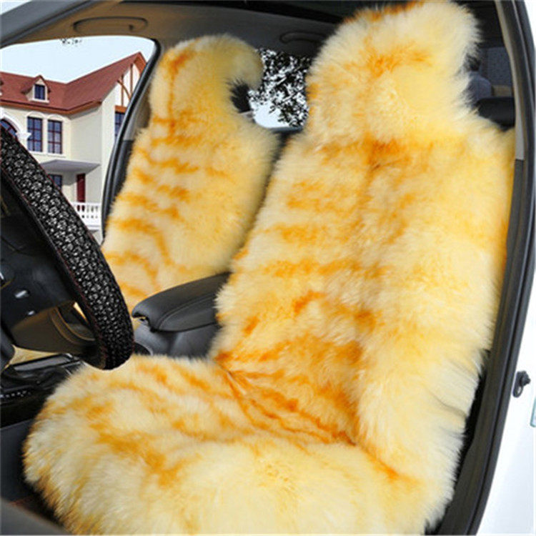 Car seat cushion winter plush pure wool seat cushion sheepskin car seat cushion fur all-in-one full-length hair cushion hair cushion