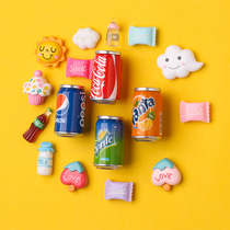 Cute refrigerator stickers personality creative 3D three-dimensional bottles and beverage cans tiles Nordic home magnetic stickers decorative stickers