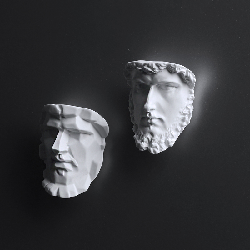 Eurostyle 3D full three-dimensional decorated fridge with small necrobited plaster resin figure magnets shake prints Nordic ins wind