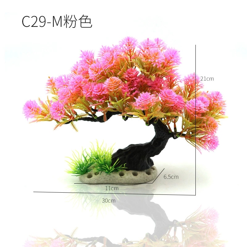 Aquarium Sand Table Landscape Tree Fish Tank Landscaping Decoration Artificial Plastic Tree-Shaped Simulated Aquatic Plants Simulated Welcoming Pine Tree