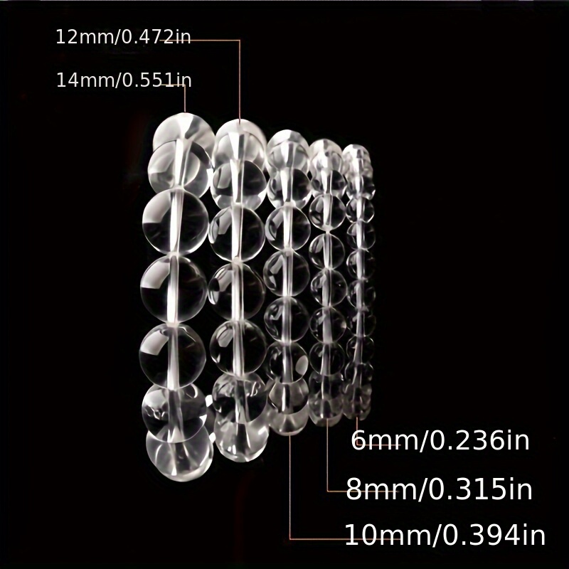 Simple and Versatile Artificial White Crystal Bracelet for Men and Women, Fashionable and Cool Crystal Beads Bracelet, Zodiac Year Bracelet