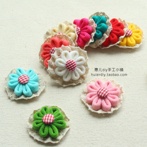 Hoa trâm boutonniere Vải trang trí thủ công hoa quần áo phụ kiện quần áo trẻ em trang trí Huier Xiaofu - Trâm cài trâm cài áo pnj