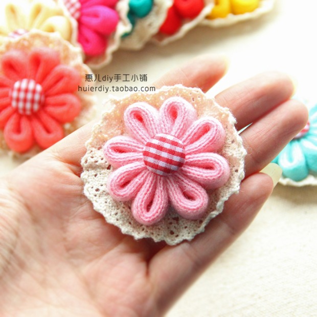 Hoa trâm boutonniere Vải trang trí thủ công hoa quần áo phụ kiện quần áo trẻ em trang trí Huier Xiaofu - Trâm cài trâm cài áo pnj