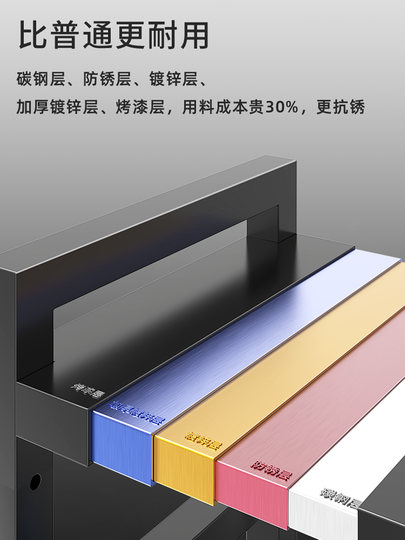 达派屋厨房置物架微波炉架子烤箱收纳可伸缩双层台面桌多功能橱柜