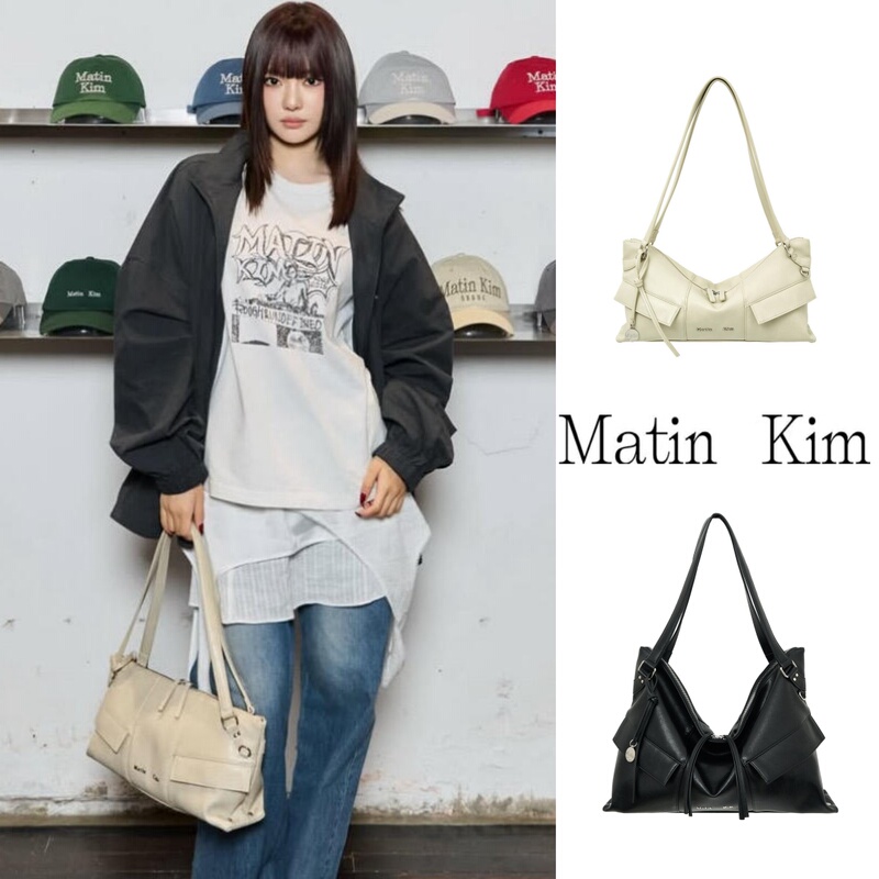 Authentic Korean Matinkim New Side Pocket Wide Shoulder Bag, Ning Yizhuo Same Style Nemo Handbag Shoulder Motorcycle Bag