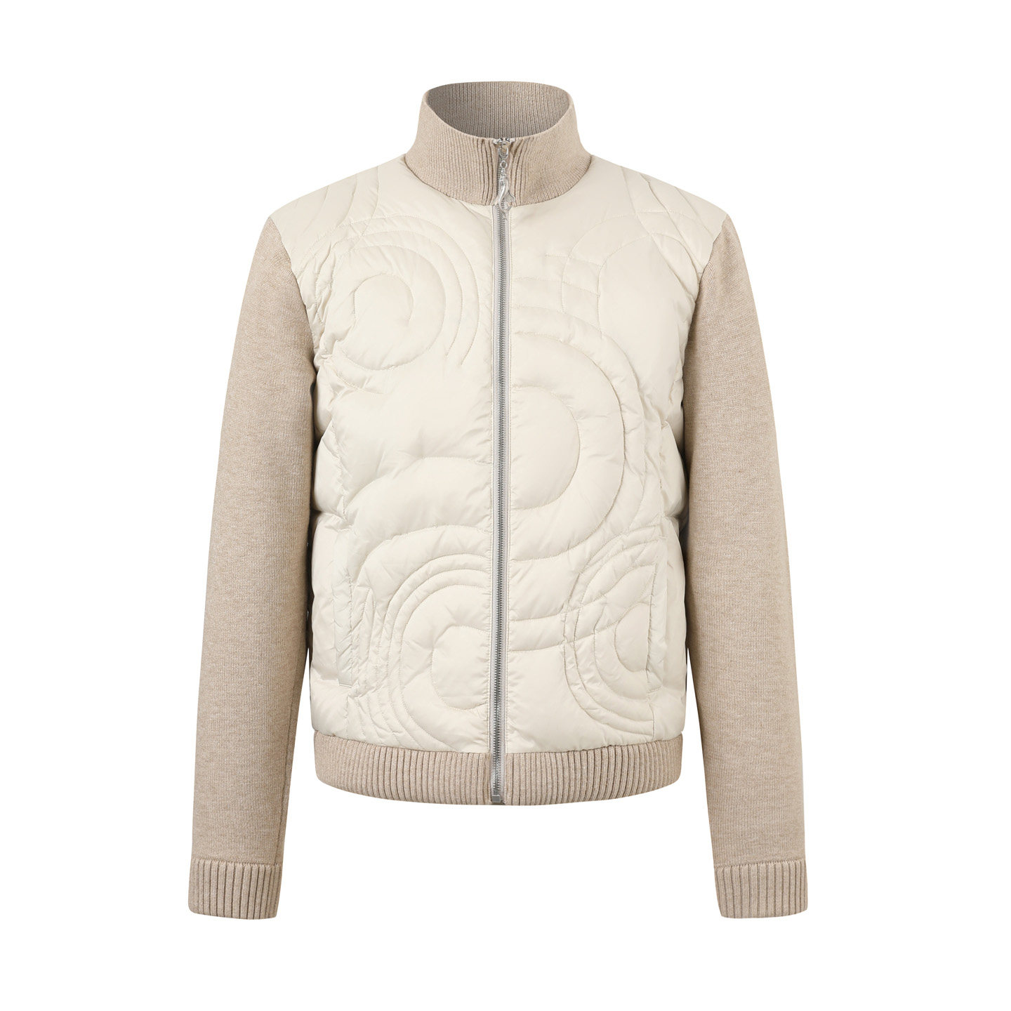 TAICHIISM 131g Wool-Blend Knit Paneled Down Slim Jacket
