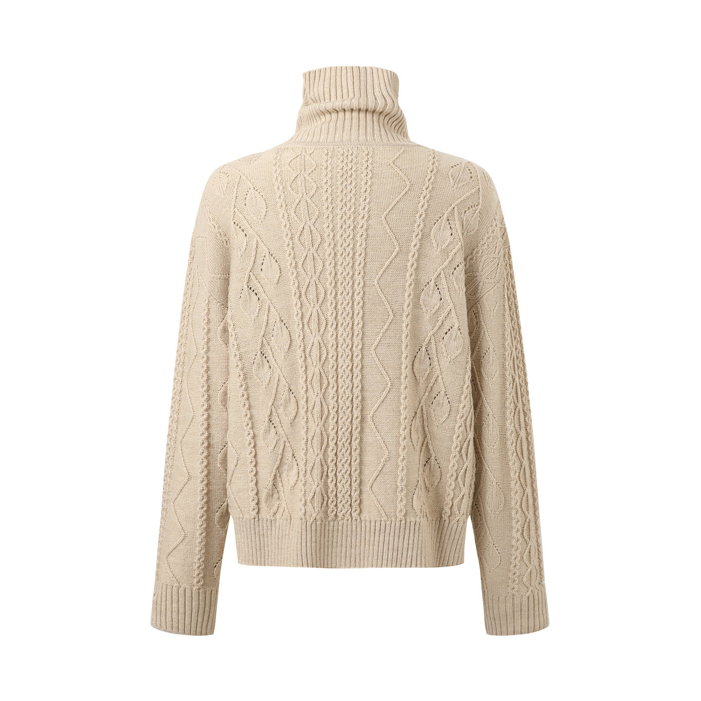 TAICHIISM Cable-Knit Turtleneck Sweater