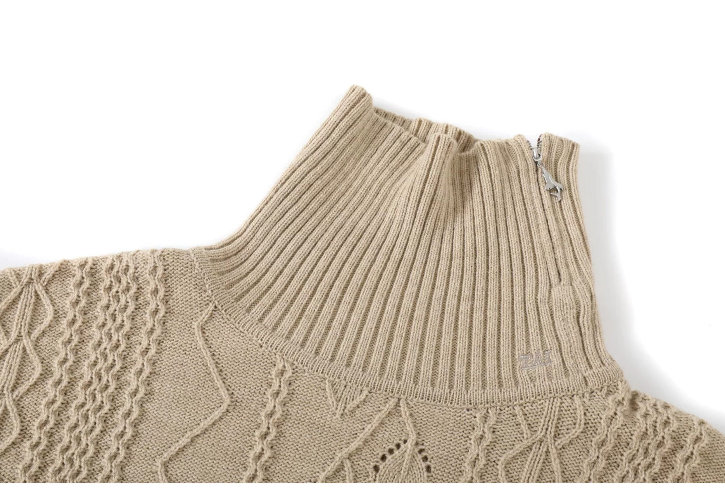 TAICHIISM Cable-Knit Turtleneck Sweater