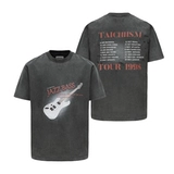TAICHIISM Conley Printed Guitar Notes Fried Color, сделайте старый вырез ретро -полоса